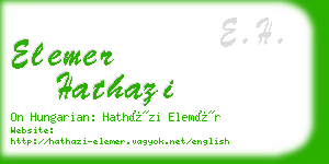 elemer hathazi business card